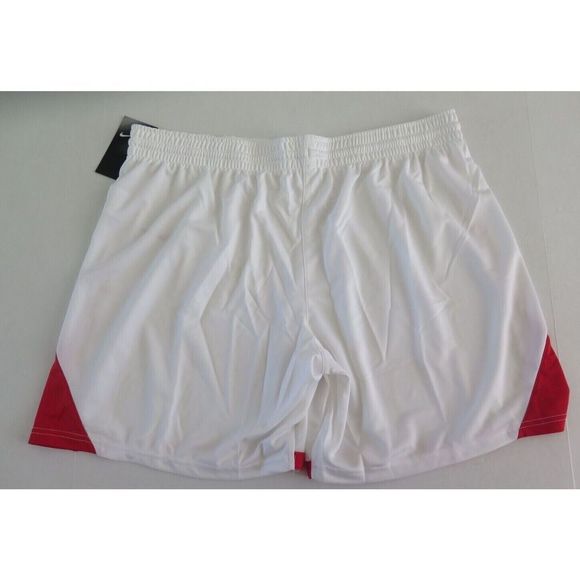 Nike AV2251 109 Women's Plus Sz 2XL White/Scarlet Red Basketball Practice Shorts - Picture 2 of 4